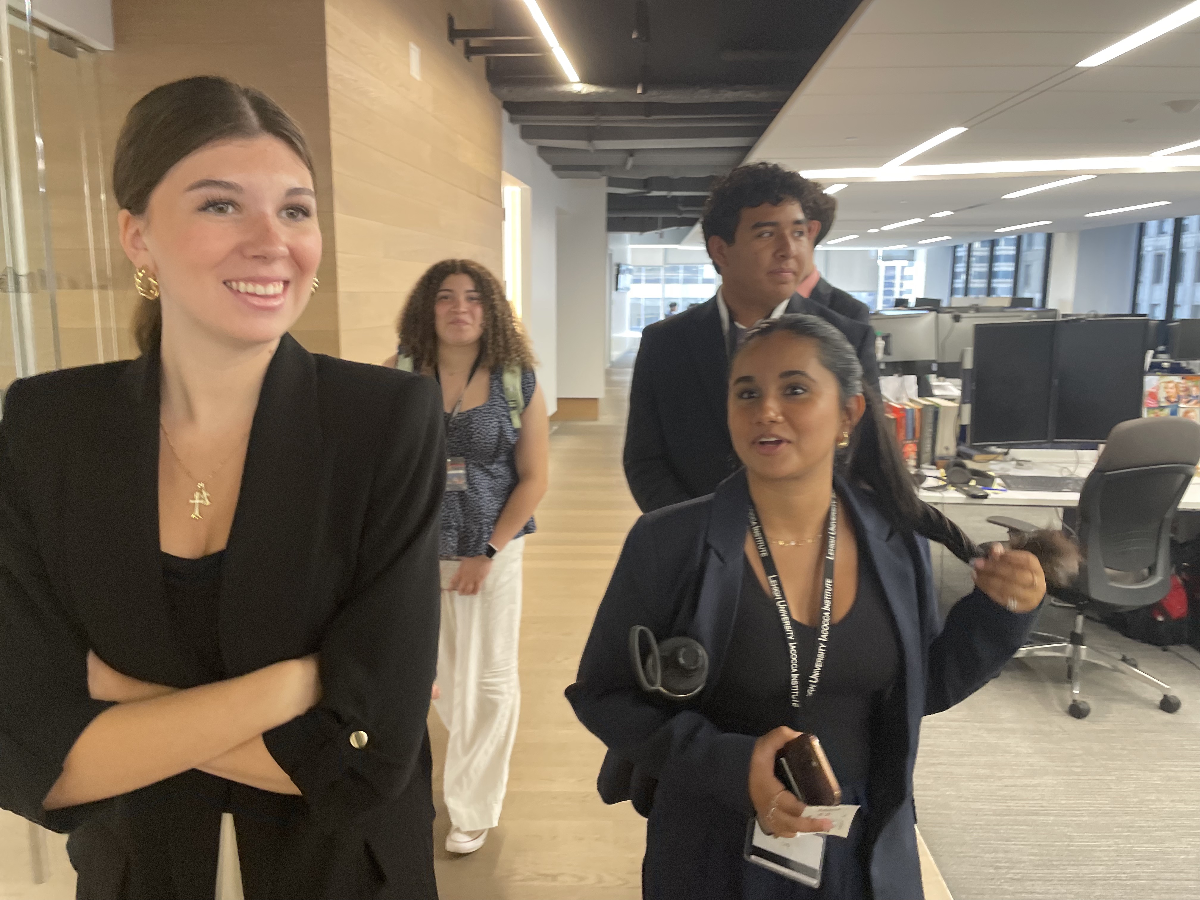 Students from Lehigh University's IGEI program touring the DeSimone Consulting Engineers offices in New York City