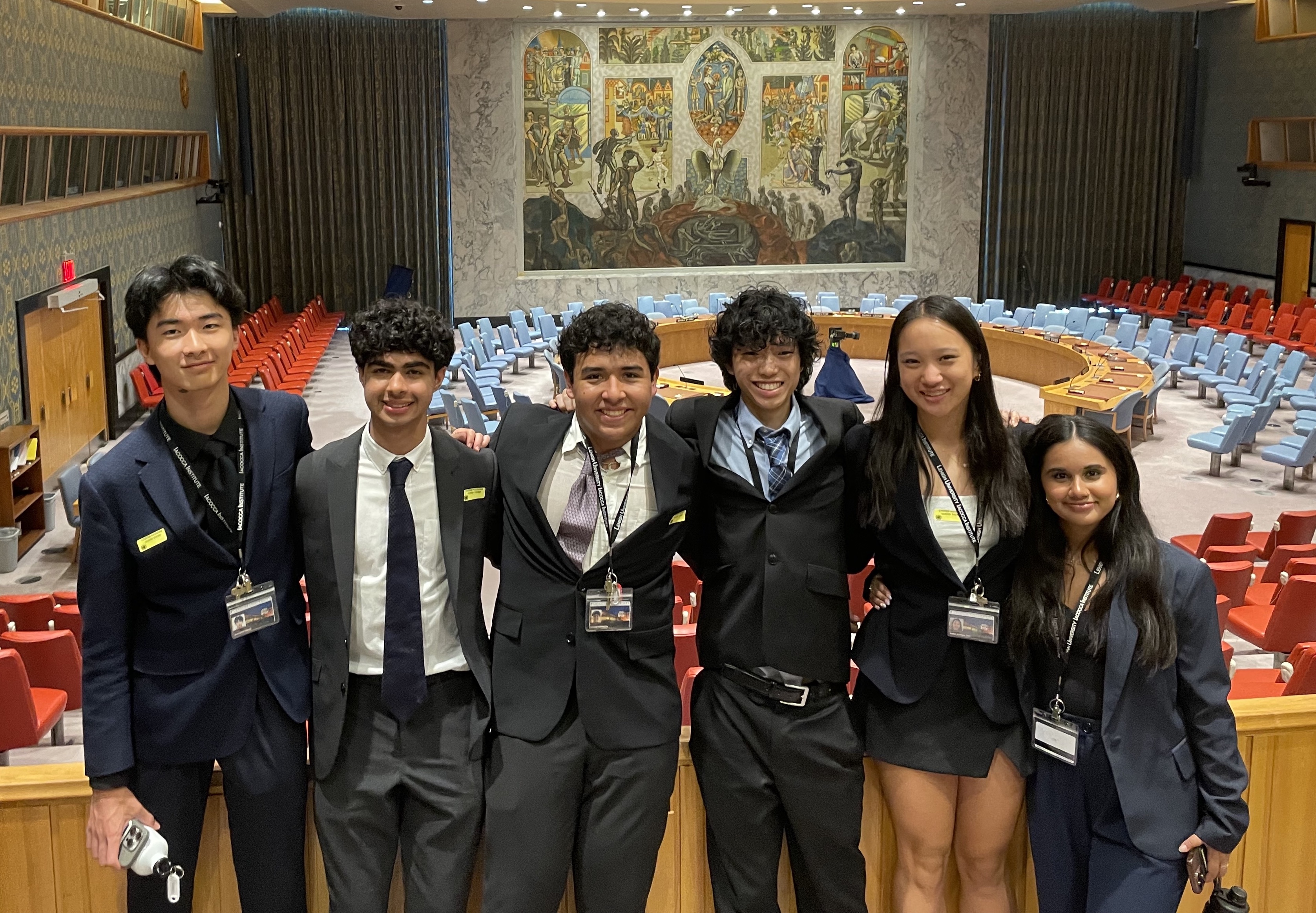 IGEI students at the United Nations Security Council Chamber in New York City