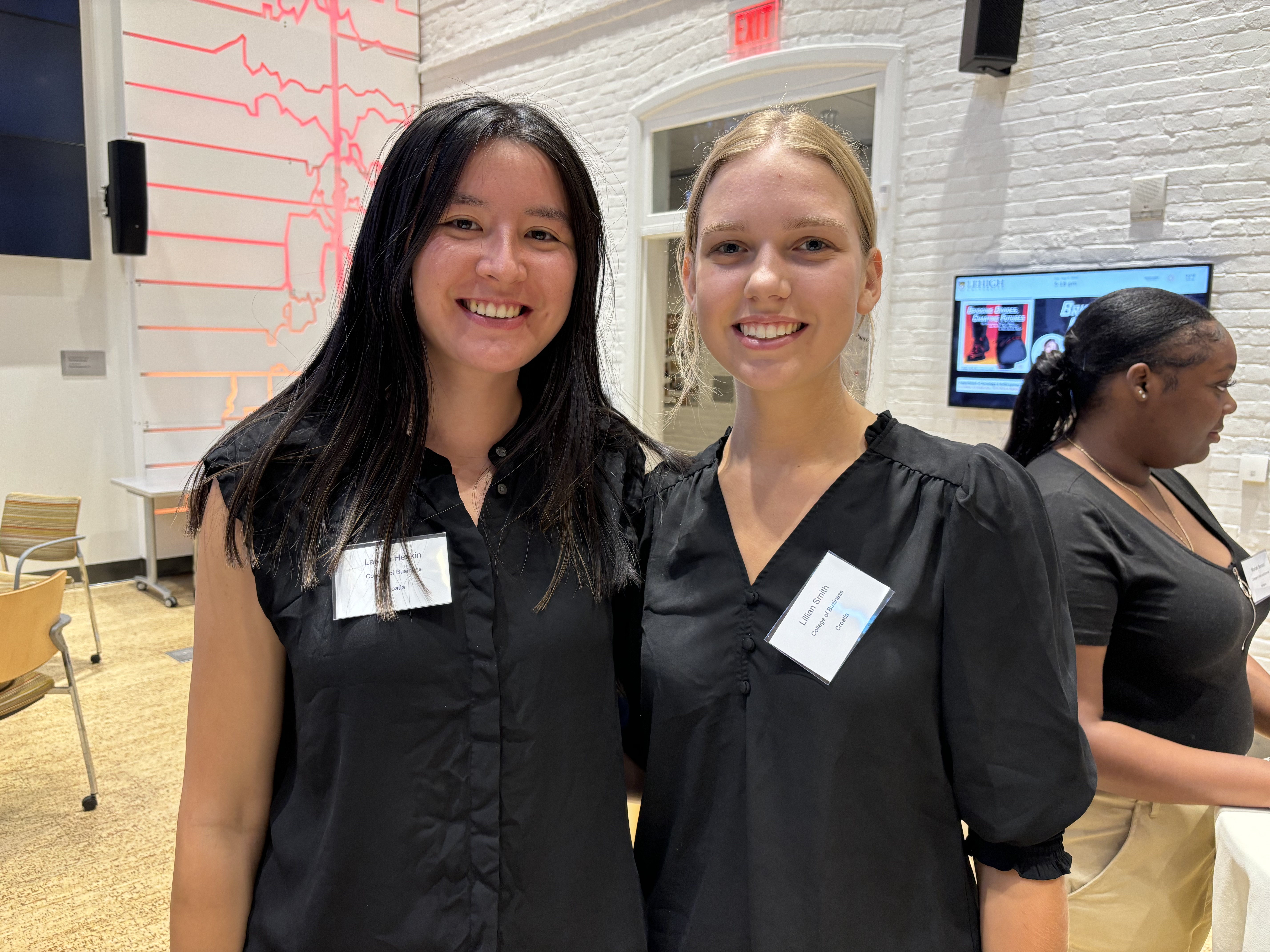 Lauryn Heskin ‘25 and Lillian Smith ‘26, who interned together at PAR University of Applied Sciences in Croatia