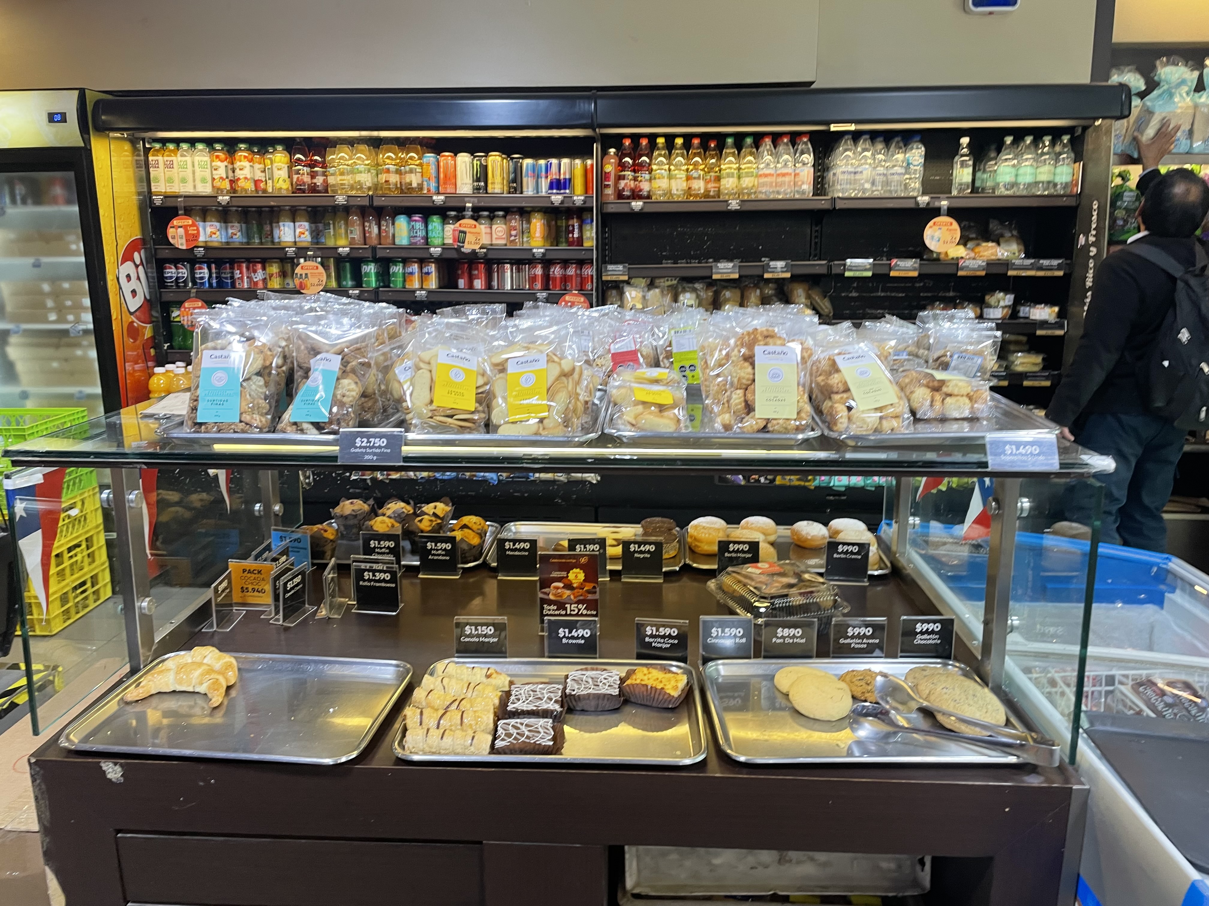 The counter at a Castaño in Chile