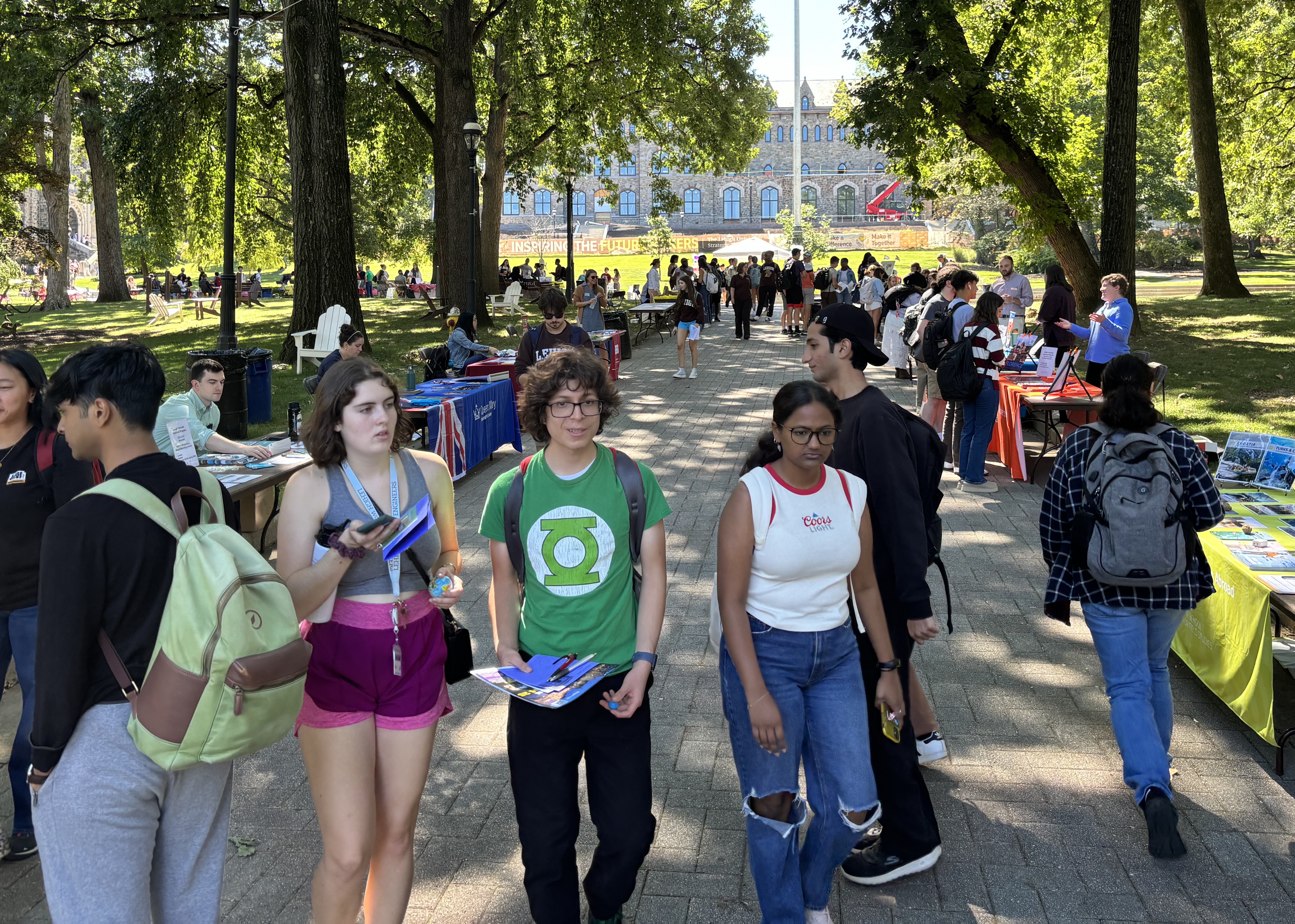 Students attending the Go Abroad Fair at Lehigh University