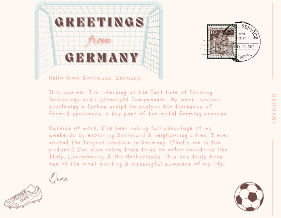 The back of a postcard image from Dortmund, Germany