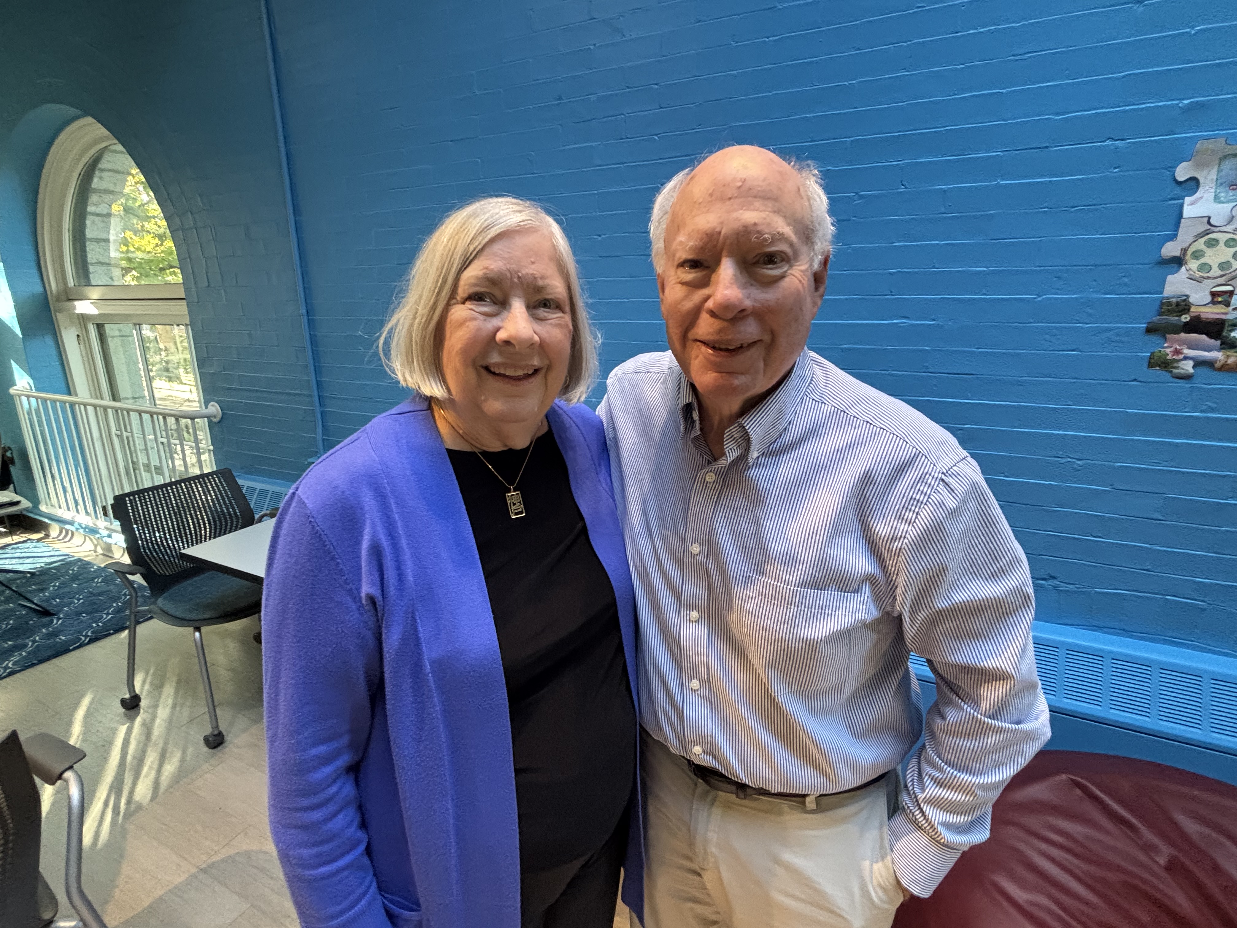 Bill and Alice Kuhl in a university room