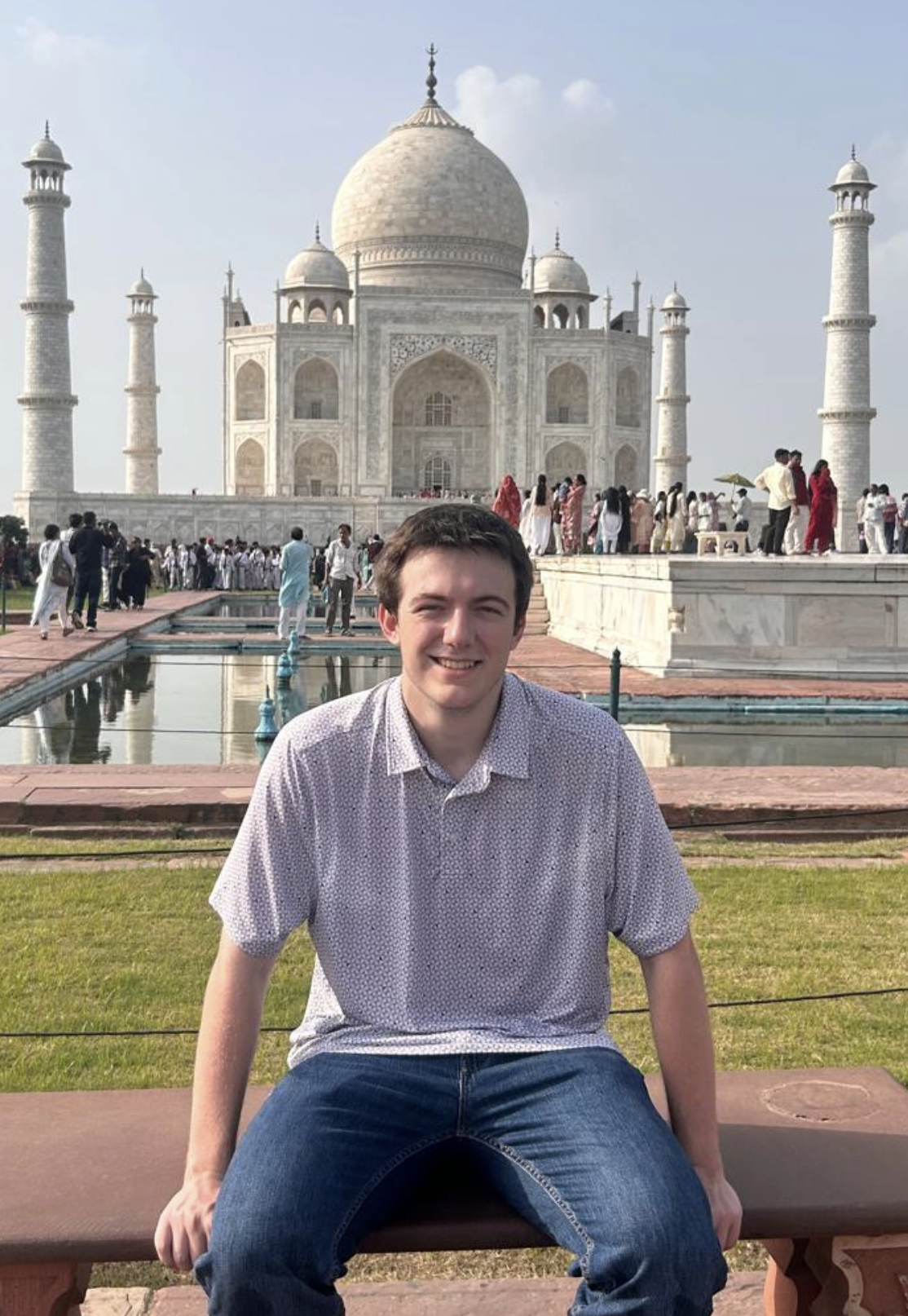 Hans Kuder posing for a photo in India