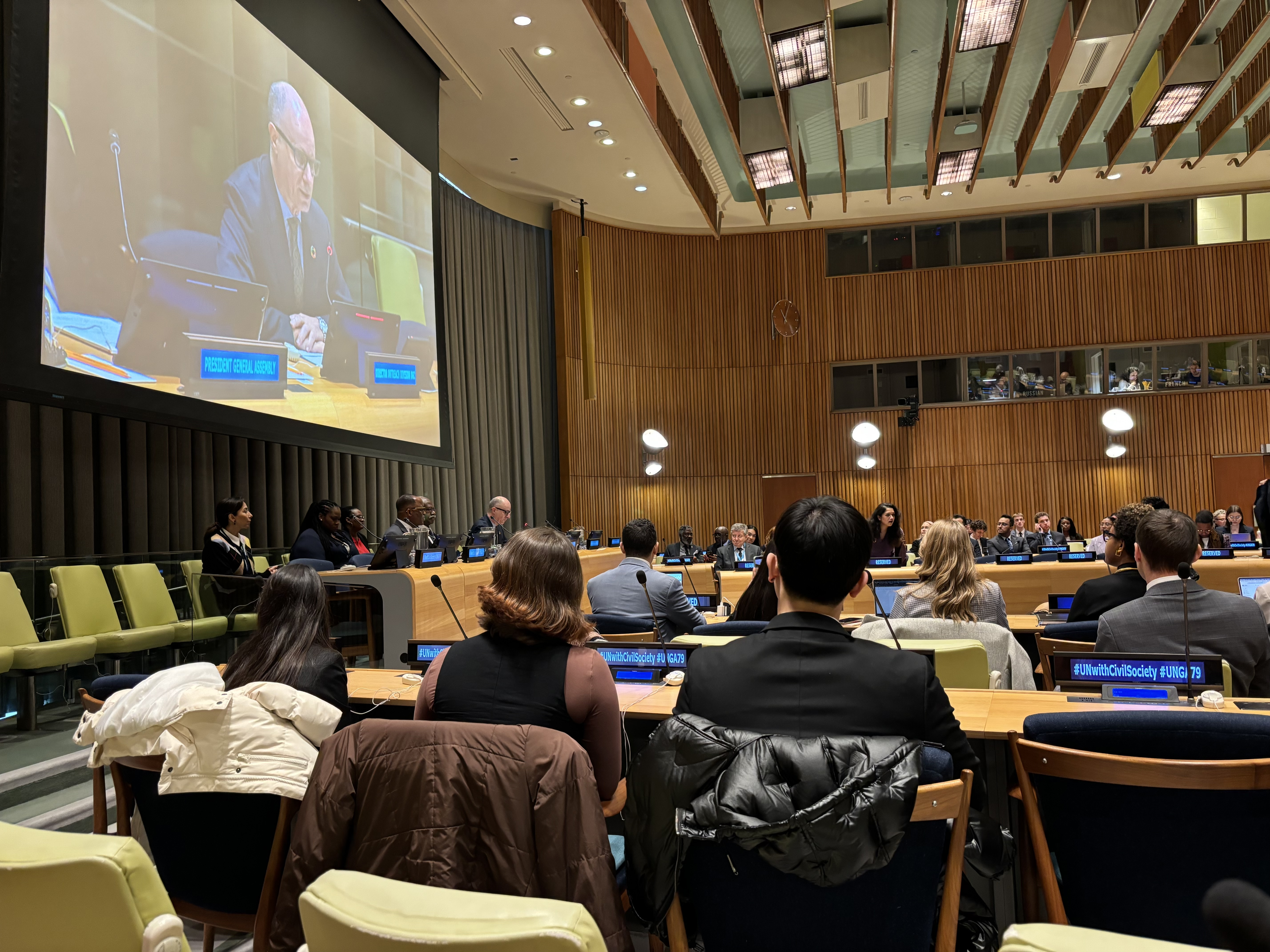 Maher Nasser, Director of Outreach Division at the Department of Global Communications at the U.N., speaking at the United Nations