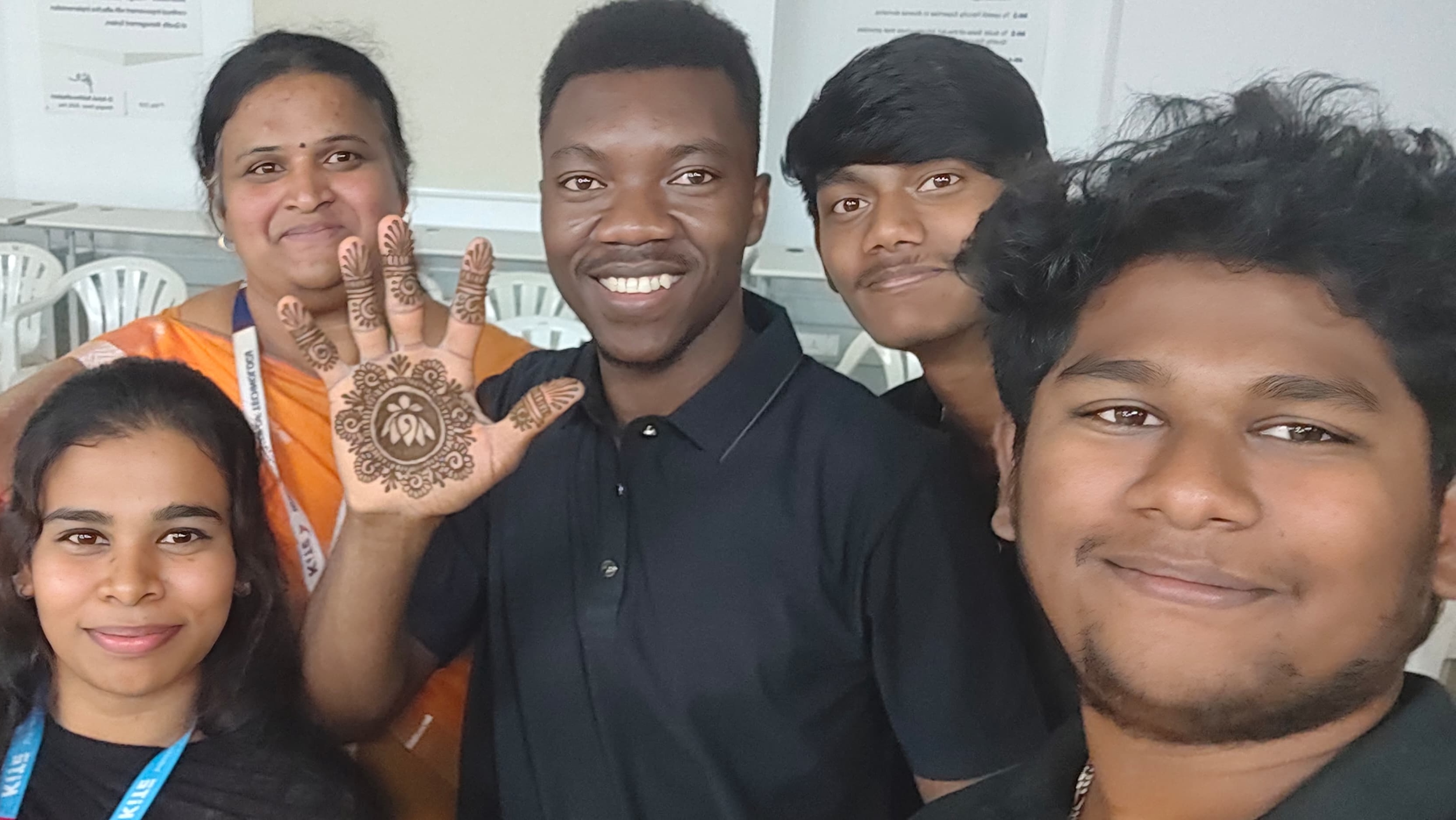 A group of students in India