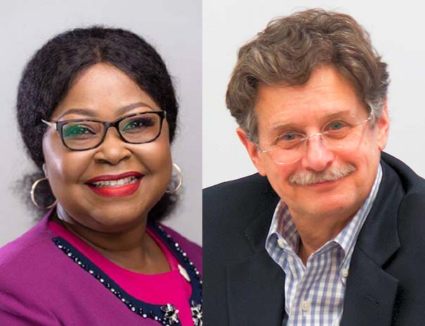 Headshots of Regina Tendayi and Larry Starr
