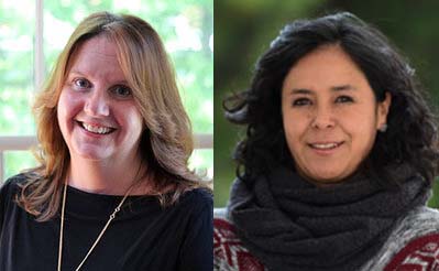 Headshots of two women side by side