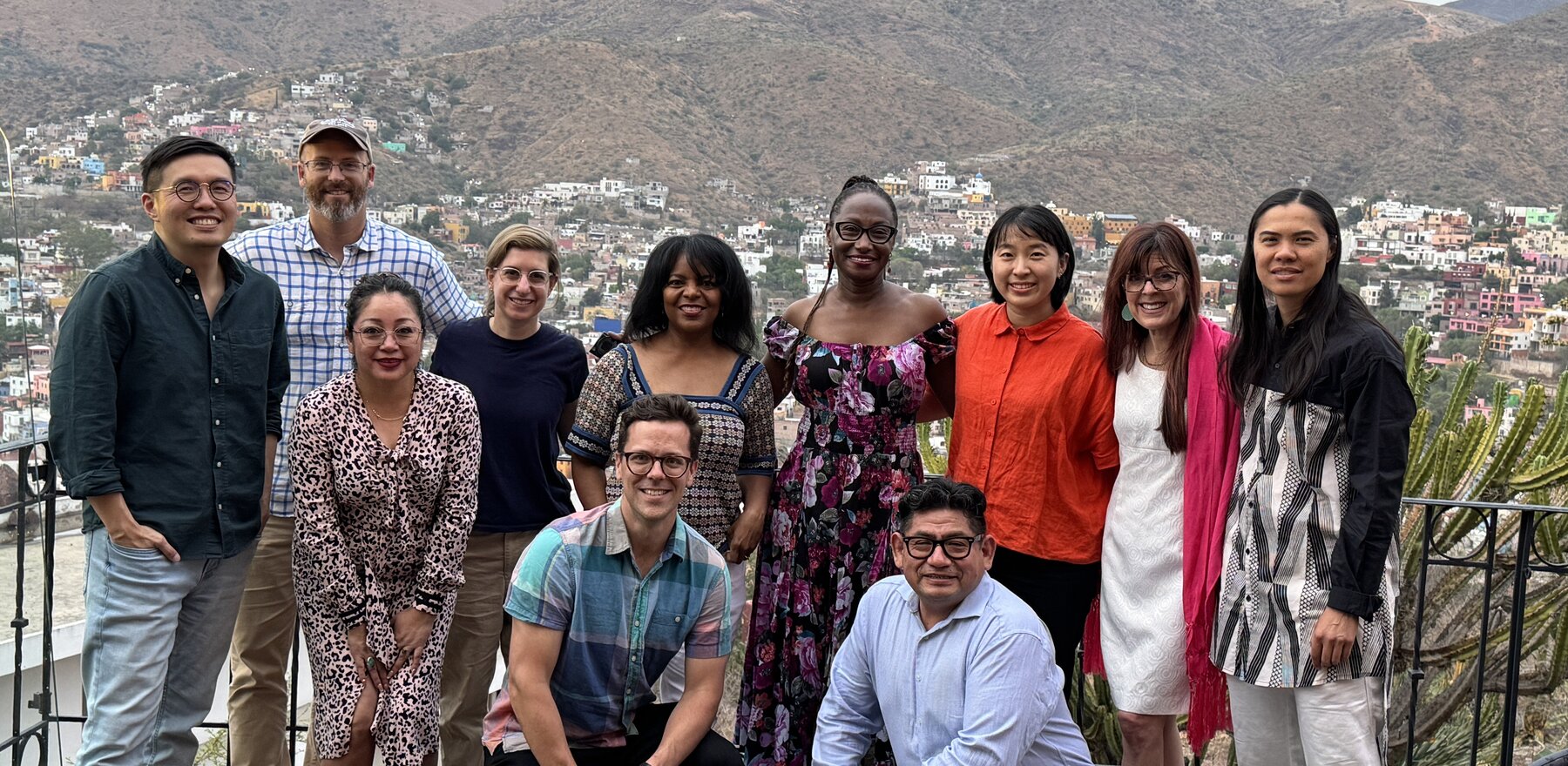 A group of Lehigh faculty posing for a photo in Guanajuato, Mexico