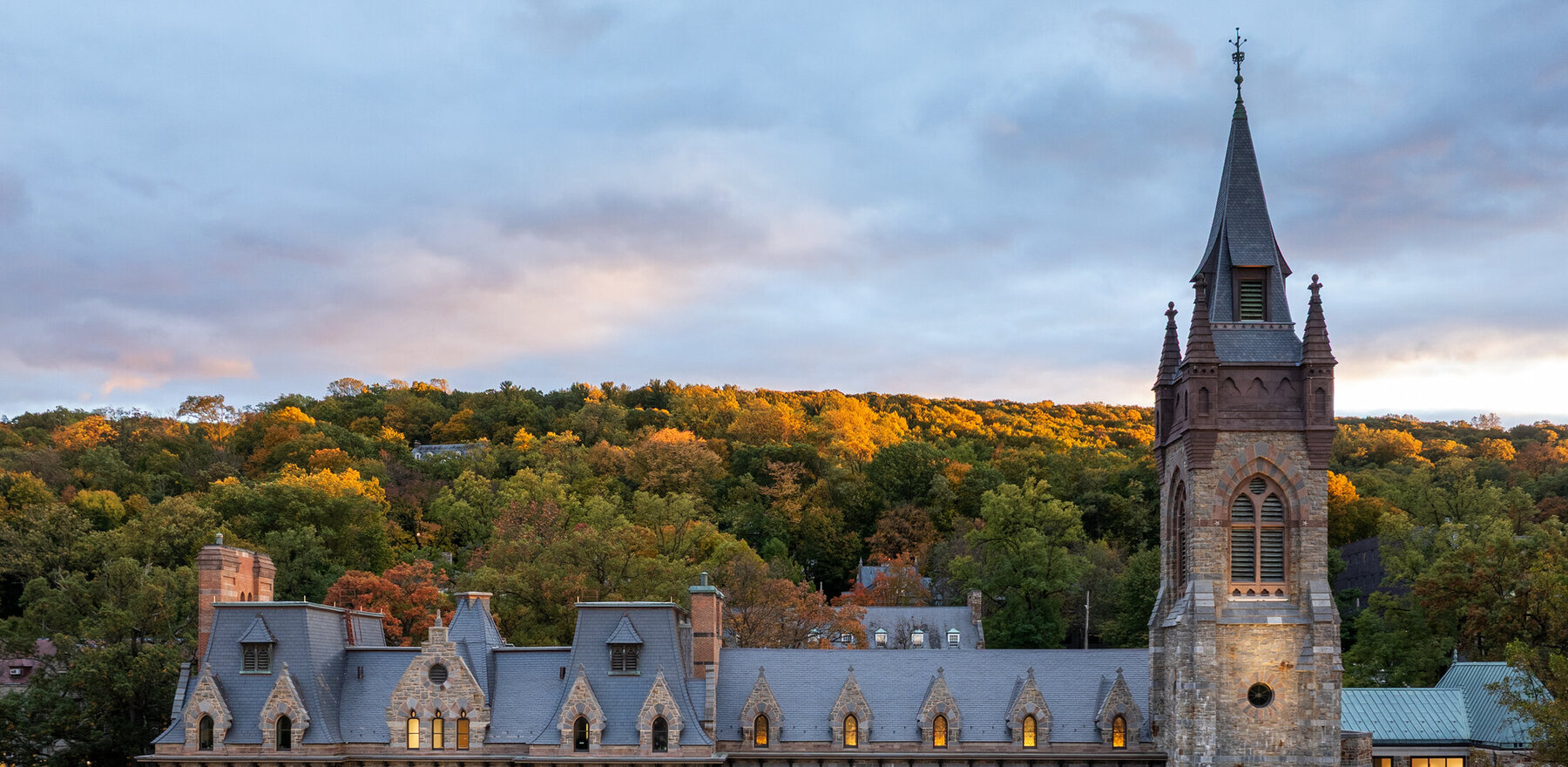 UC and South Mountain in Sunset, Early Fall