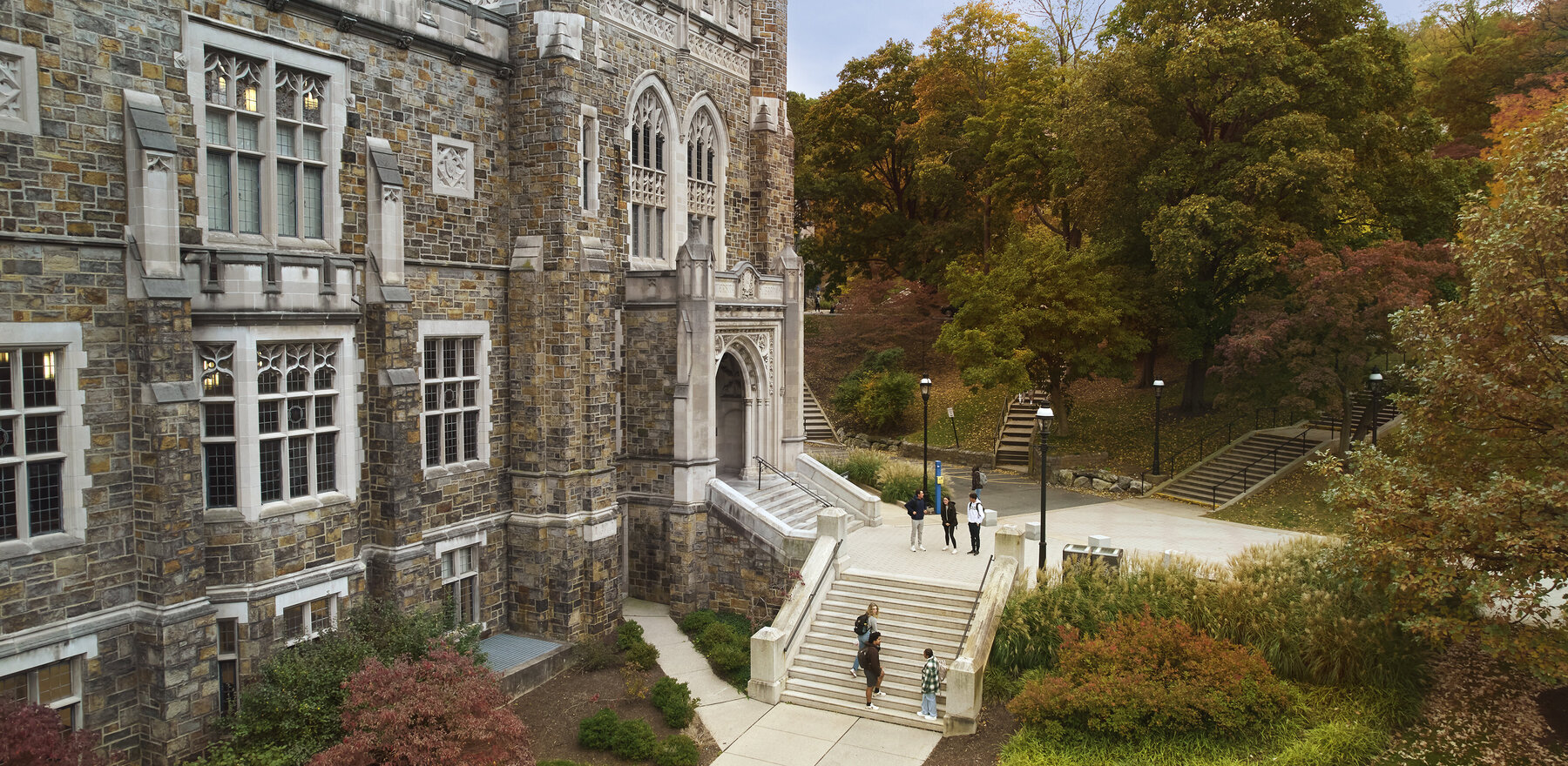An overhead photo of the Lehigh University campus