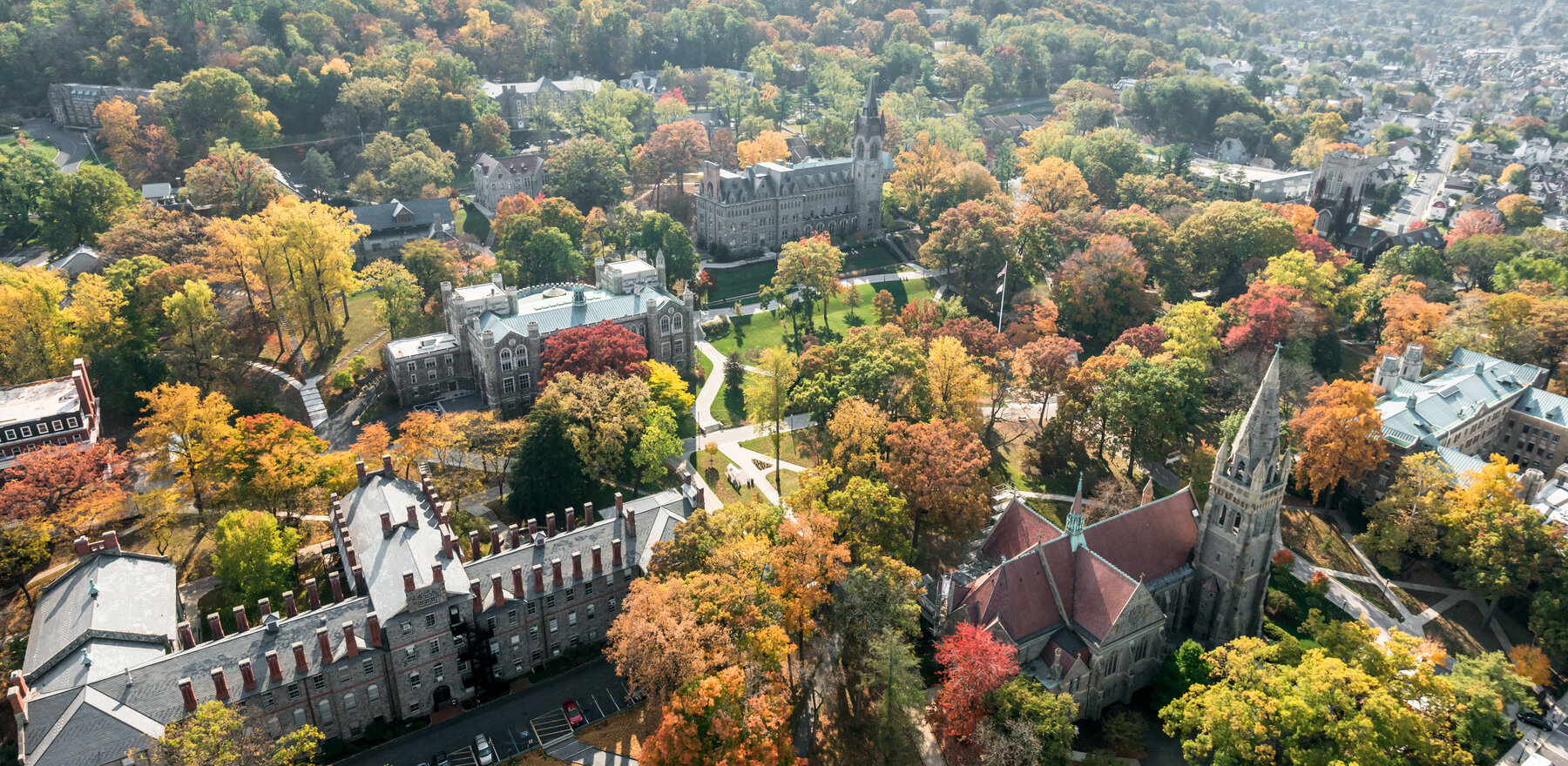 Lehigh University campus during the fall