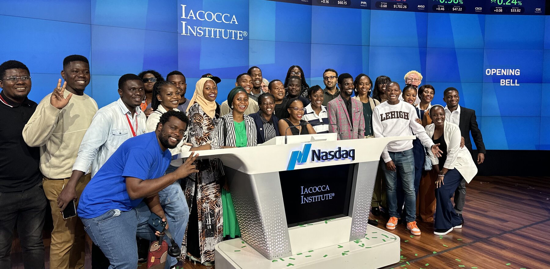 The Mandela Washington Dellows at the Nasdaq Stock Exchange