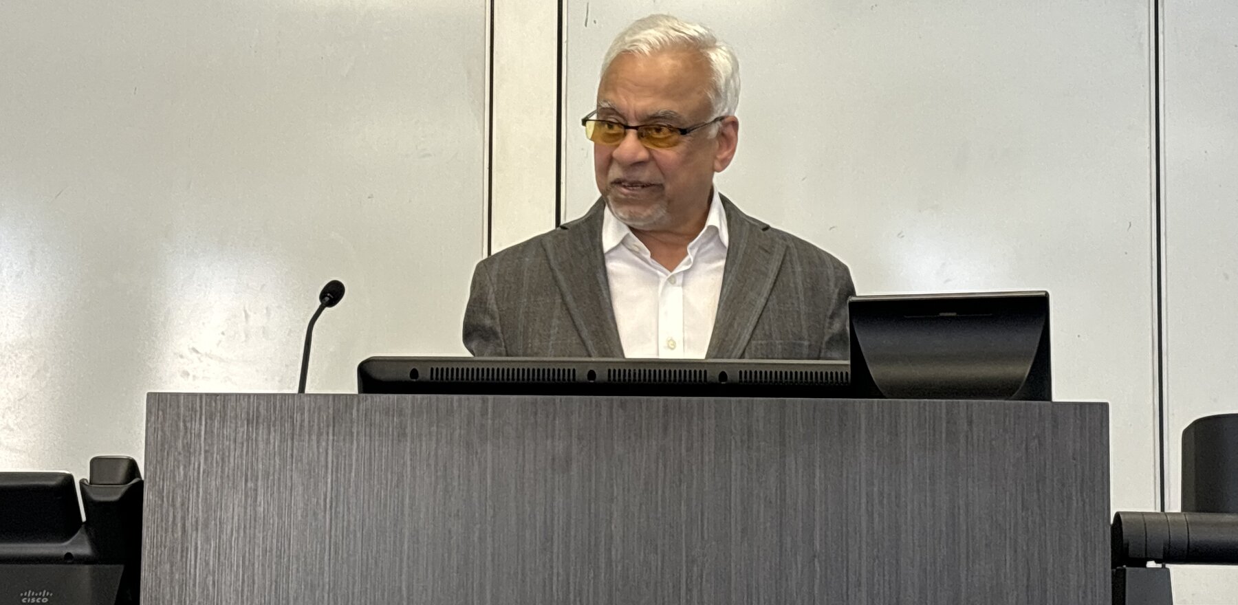 Rudy Shankar speaking at Lehigh University