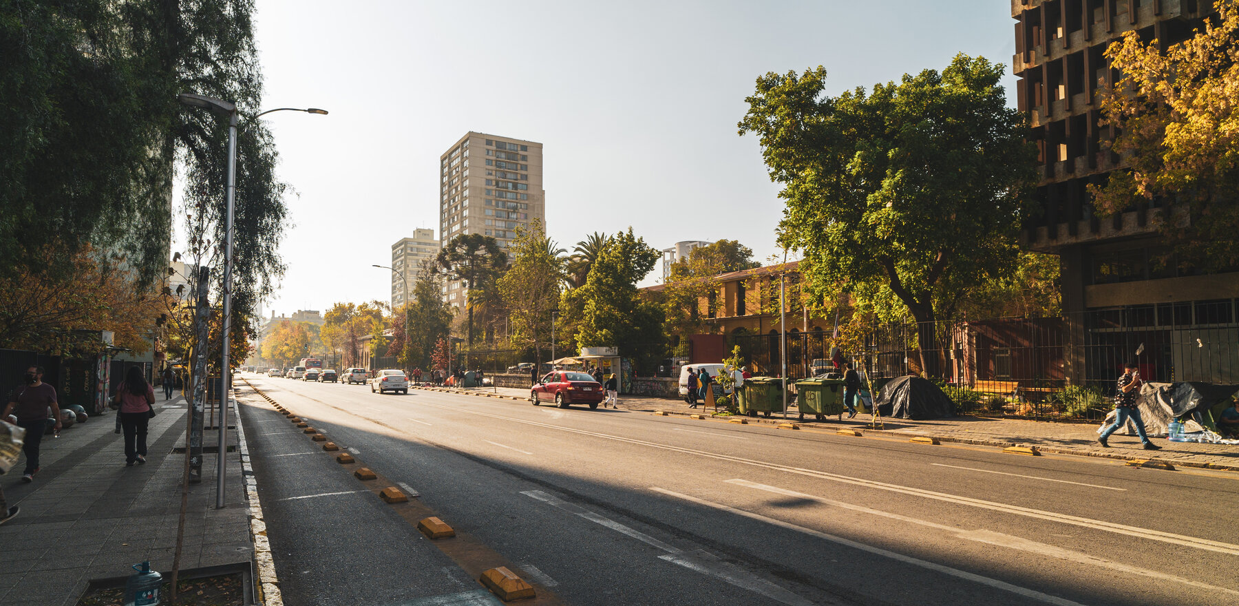 A street in Santiago, Chile during the day