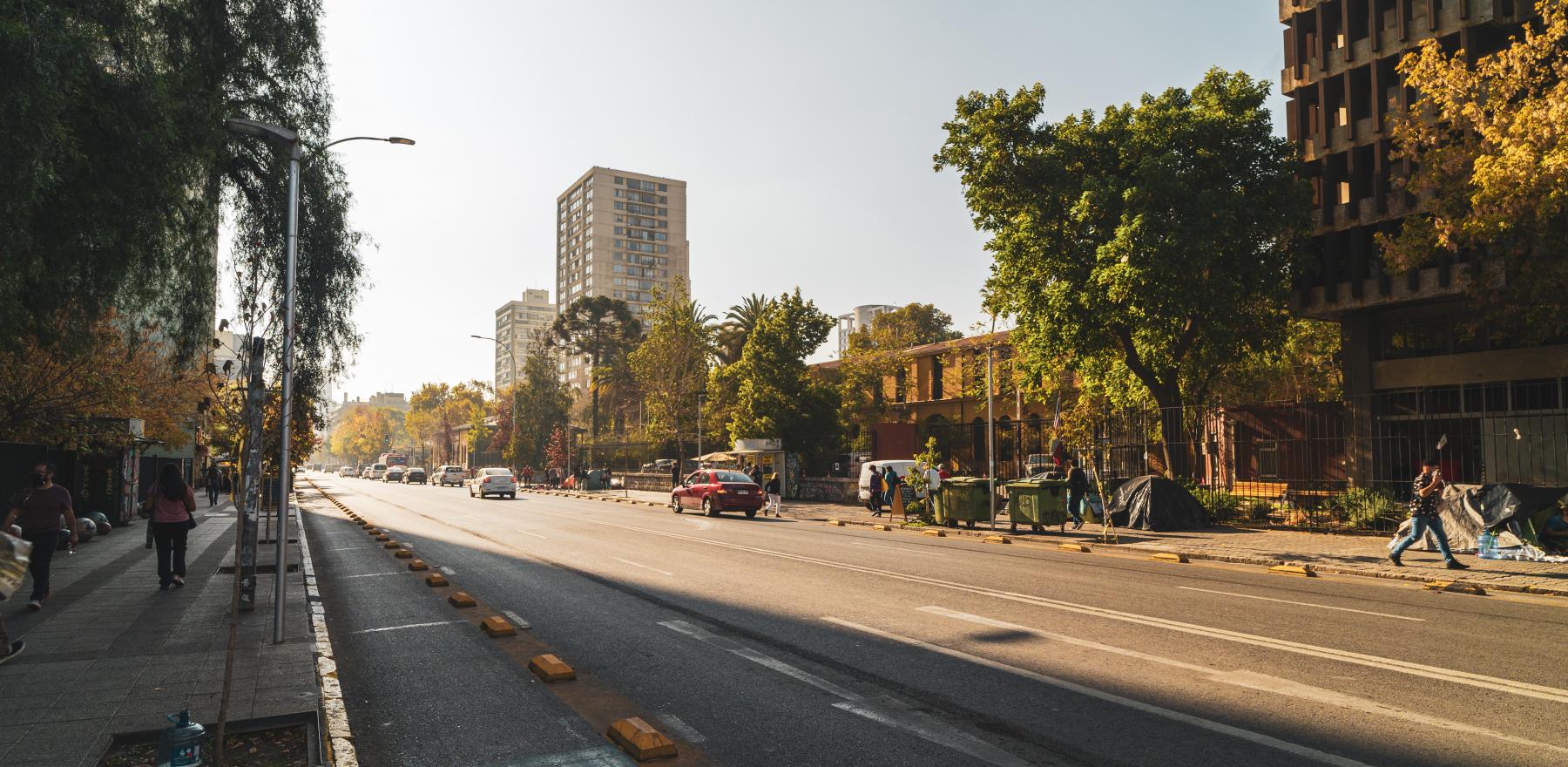 A street in Santiago, Chile during the day