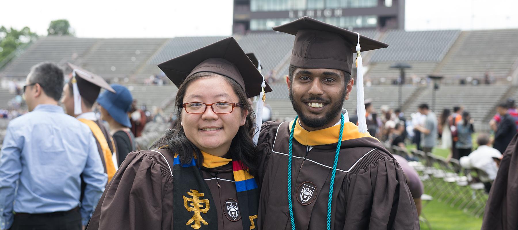 International students at commencement