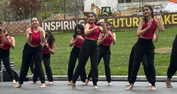 An Indian fusion dance club performing at Lehigh University