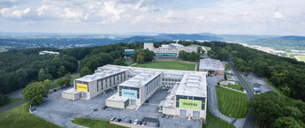 An overhead photo of the Lehigh University Mountaintop campus