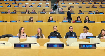 photo of 100 students attend UN assembly