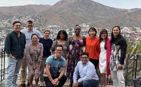 A group of Lehigh faculty posing for a photo in Guanajuato, Mexico