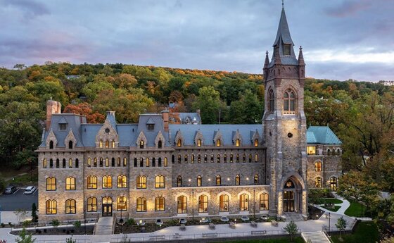 An overhead image of the Lehigh University campus