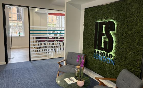 The lobby of the IES Abroad London center