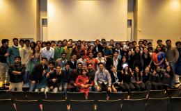 A group of Lehigh University students in an auditorium