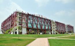 A photo of a building at the OP Jindal campus