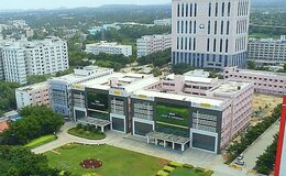 A photo of a building at the SRM Institute campus