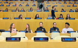 photo of 100 students attend UN assembly